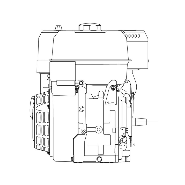 Moottori Bensiini 14,96 hv 459 cc 